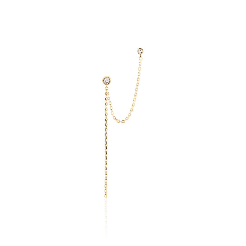 Bijou D'oreille Unitaire Desi Plaqué Or Jaune Oxyde De Zirconium - Boucles d'oreilles fantaisie Femme | Histoire d’Or