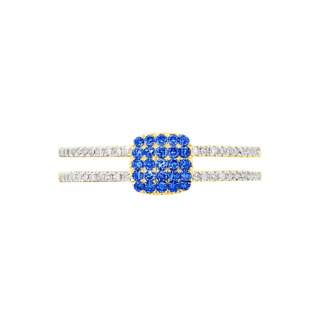 Bague Aude Or Jaune Saphir Et Diamant - Bagues avec pierre Femme | Histoire d’Or