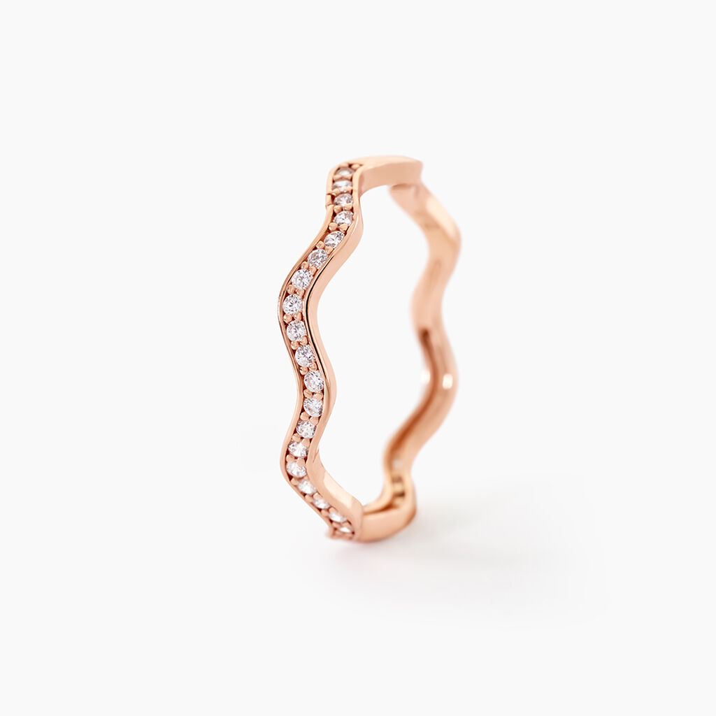 Bague Jasmyn Argent Rose Oxyde De Zirconium - Bagues avec pierre Femme | Histoire d&rsquo;Or