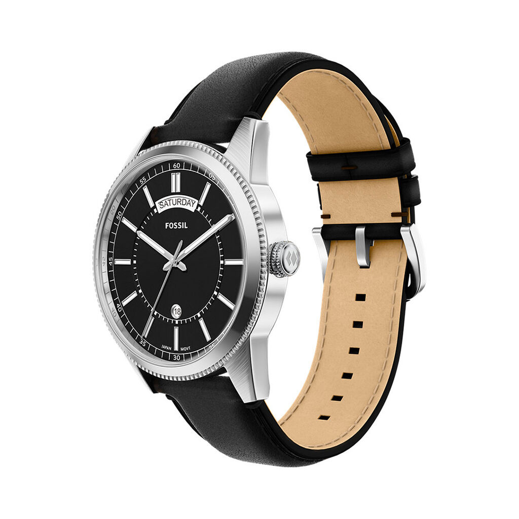 Montre Fossil Pearson Noir - F&ecirc;te des p&egrave;res Homme | Histoire d&rsquo;Or