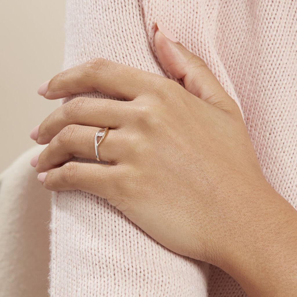Bague Nohane Or Bicolore Diamant - Bagues solitaires Femme | Histoire d’Or