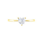 Bague Solitaire Or Jaune Idelle Oxyde De Zirconium - Bagues solitaires Femme | Histoire d&rsquo;Or