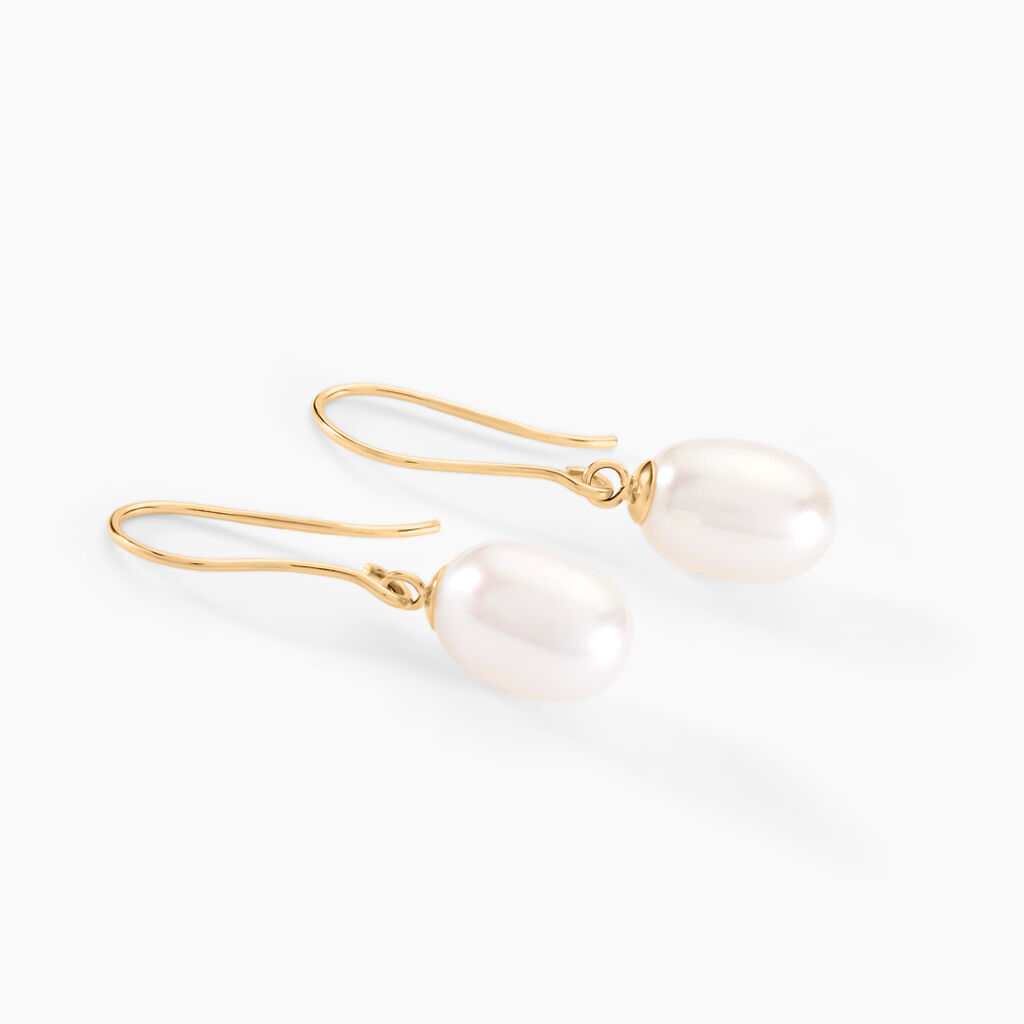 Boucles D'oreilles Pendantes Baroque Or Jaune Perle De Culture - Boucles d'oreilles pendantes Femme | Histoire d’Or