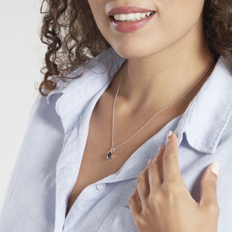 Pendentif Prudencia Or Blanc Saphir - Pendentifs Femme | Histoire d’Or