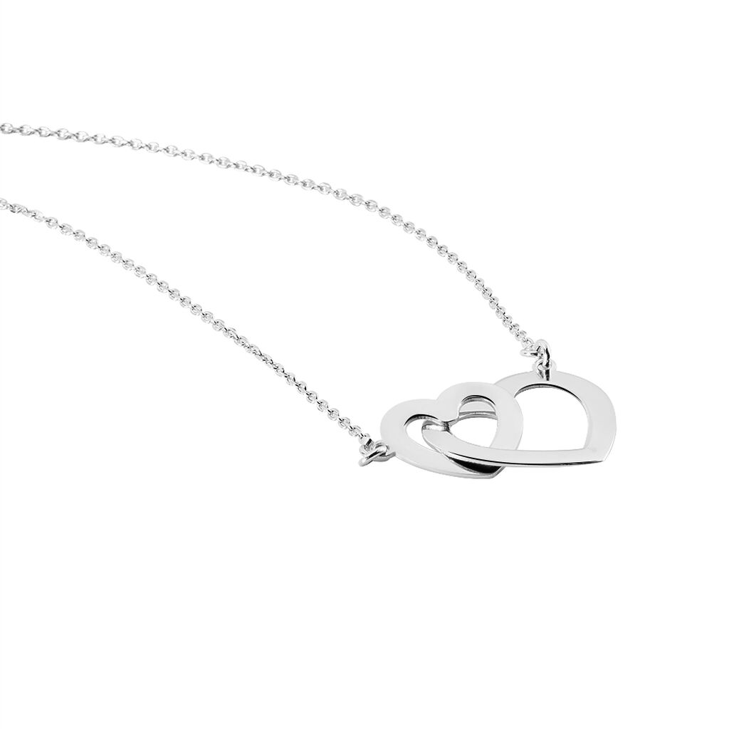 Collier Aalia Argent Blanc - Colliers Coeur Femme | Histoire d’Or