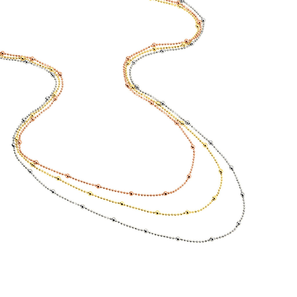 Collier Daralea Argent Tricolore - Colliers fantaisie Femme | Histoire d’Or