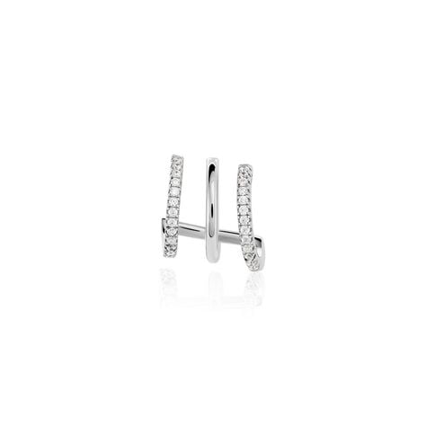 Boucle D'oreille Unitaire Minty Argent Blanc Oxyde De Zirconium - Boucles d'oreilles cr&eacute;oles Femme | Histoire d&rsquo;Or