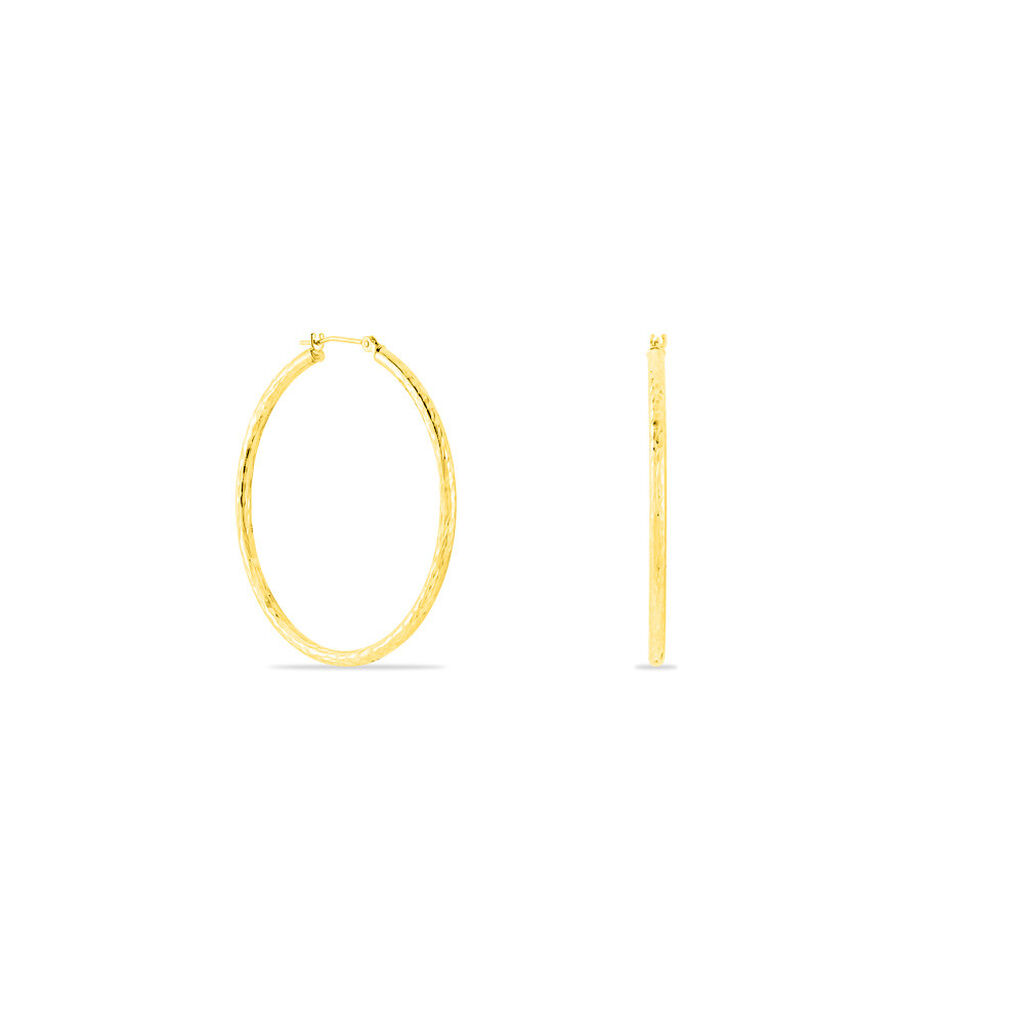 Créoles Cayla Or Jaune - Boucles d'oreilles créoles Femme | Histoire d’Or