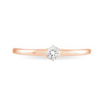 Bague Solitaire Natalia Or Rose Diamant - Bagues solitaires Femme | Histoire d&rsquo;Or