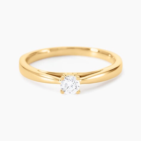 Bague Soltaire Iris Or Jaune Diamant - Bagues solitaires Femme | Histoire d&rsquo;Or
