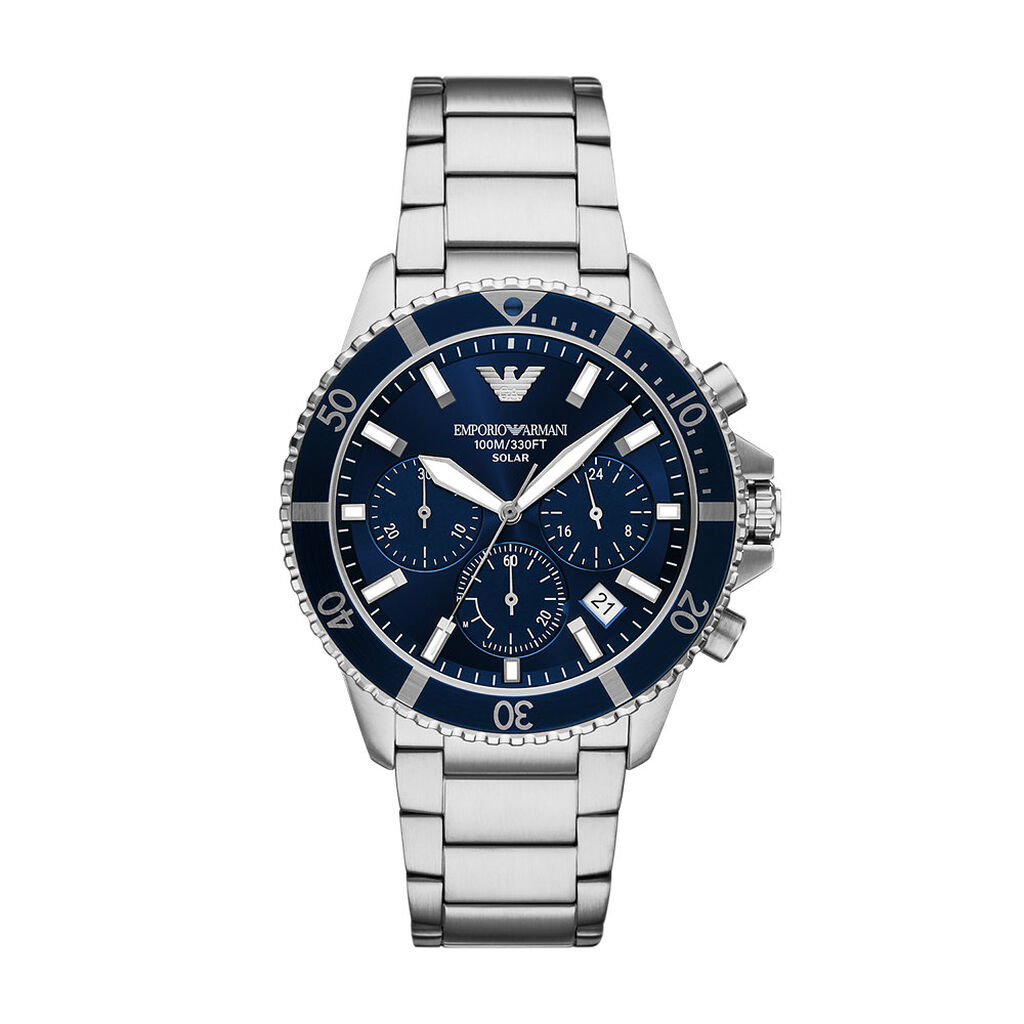 Montre Emporio Armani World Explorer Bleu - Montres Homme | Histoire d’Or