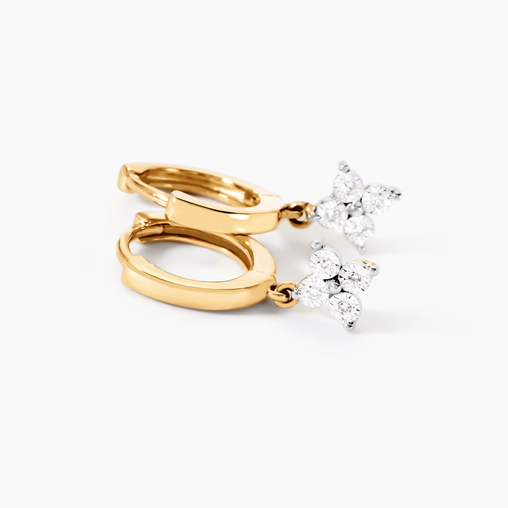 Bijoux D'Oreilles Eternal Spring Or Jaune Diamant - Ear cuffs Femme | Histoire d&rsquo;Or