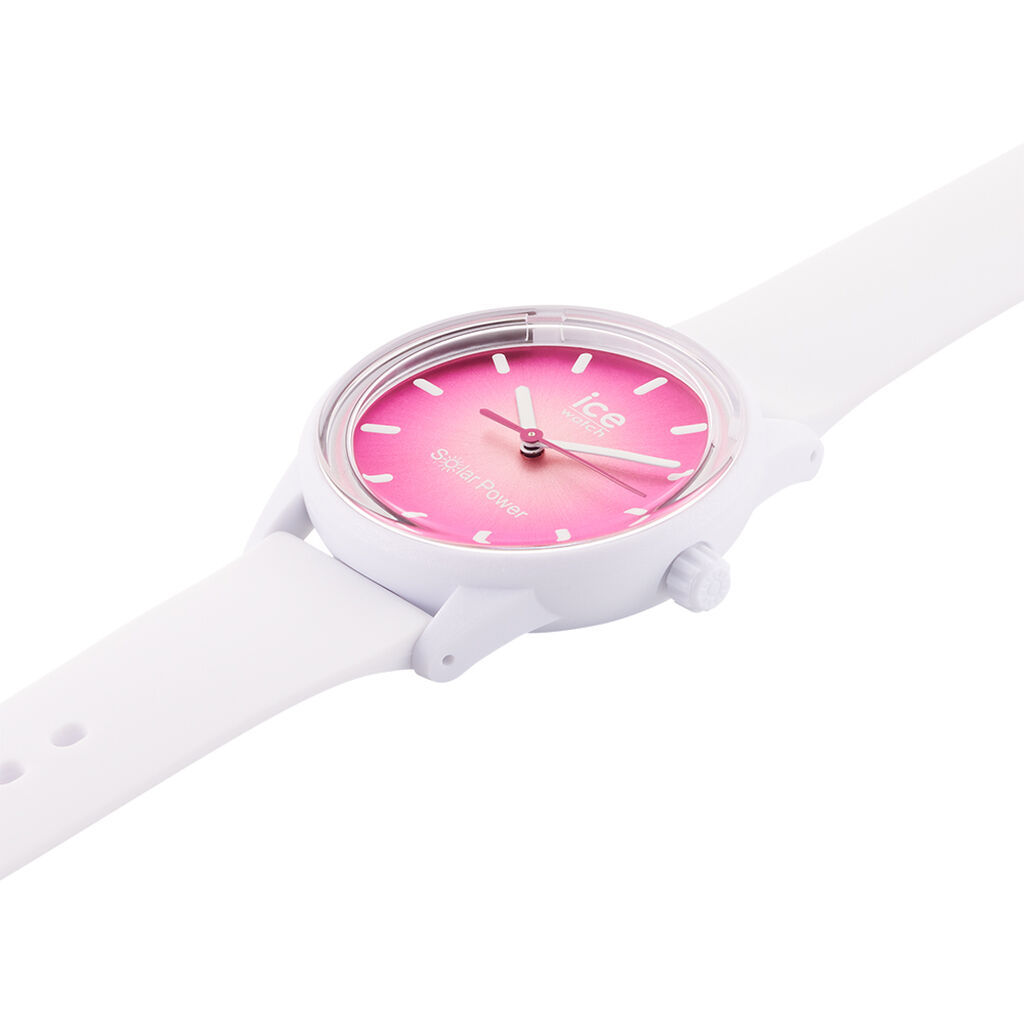 Montre Ice Watch Solar Power Blanc - Montres solaires Femme | Histoire d&rsquo;Or