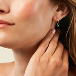 Cr&eacute;oles Ond&eacute;e Or Jaune Malachite - Boucles d'oreilles cr&eacute;oles Femme | Histoire d&rsquo;Or