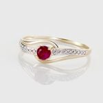 Bague Tanissia Or Jaune Rubis - Bagues solitaires Femme | Histoire d&rsquo;Or