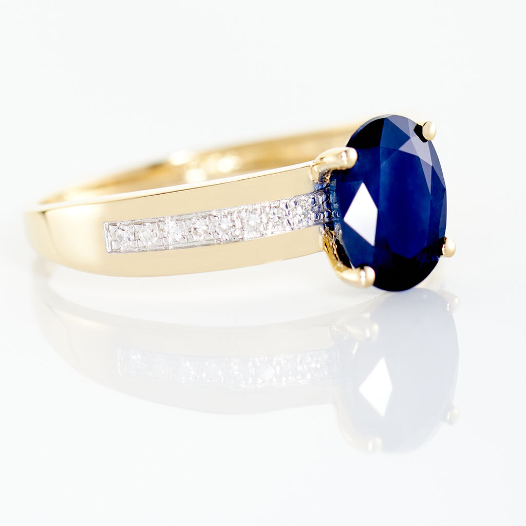 Bague Billel Or Jaune Saphir Diamant -  Femme | Histoire d’Or