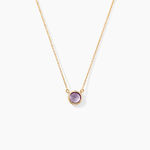 Collier Arenale Or Jaune Amethyste - Colliers Femme | Histoire d&rsquo;Or