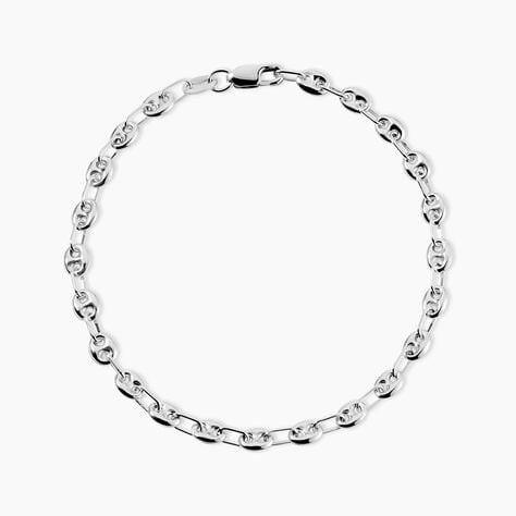 Bracelet Dami Maille Grain De Cafe Or Blanc - Bracelets cha&icirc;ne Femme | Histoire d&rsquo;Or