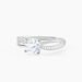 Bague Or Blanc Ofelie Solitaire Oxyde - Bagues solitaires Femme | Histoire d&rsquo;Or