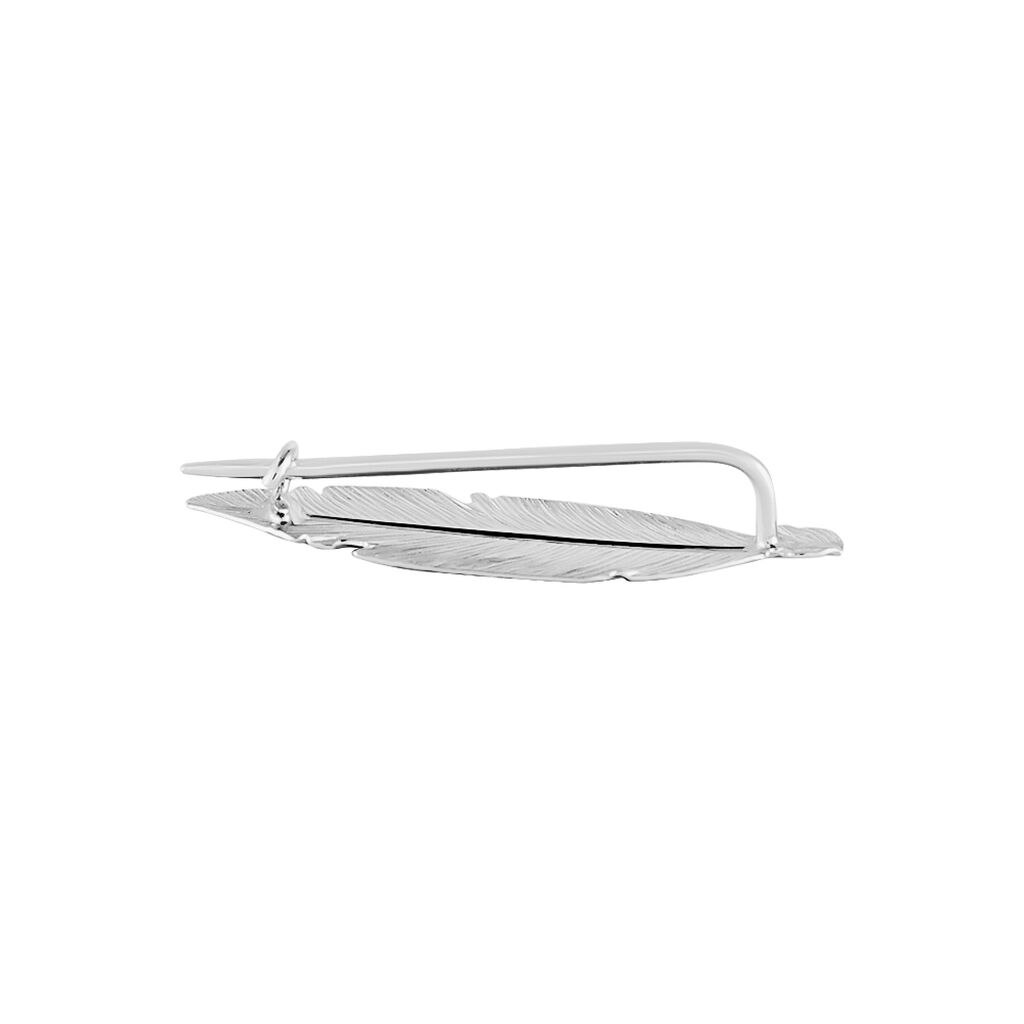 Broche Euriell Argent Blanc - Bijoux Plume Femme | Histoire d’Or