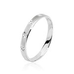 Alliance Pricilia Ruban Plat Or Blanc - Alliances Unisex | Histoire d&rsquo;Or