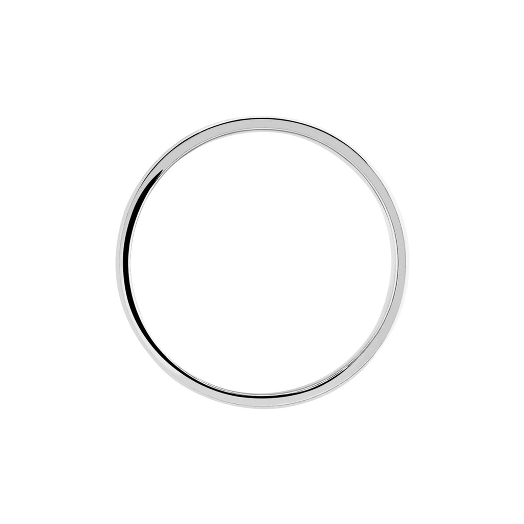 Alliance Mat Et Brillant Liseret Ruban Plat Palladium Blanc - Alliances Homme | Histoire d’Or