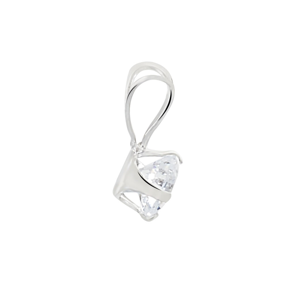 Pendentif Mabila Or Blanc Oxyde De Zirconium - Pendentifs Femme | Histoire d’Or