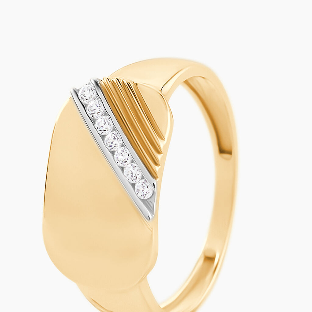 Chevali&egrave;re Lutfi Or Jaune Oxyde De Zirconium - Chevali&egrave;res Homme | Histoire d&rsquo;Or