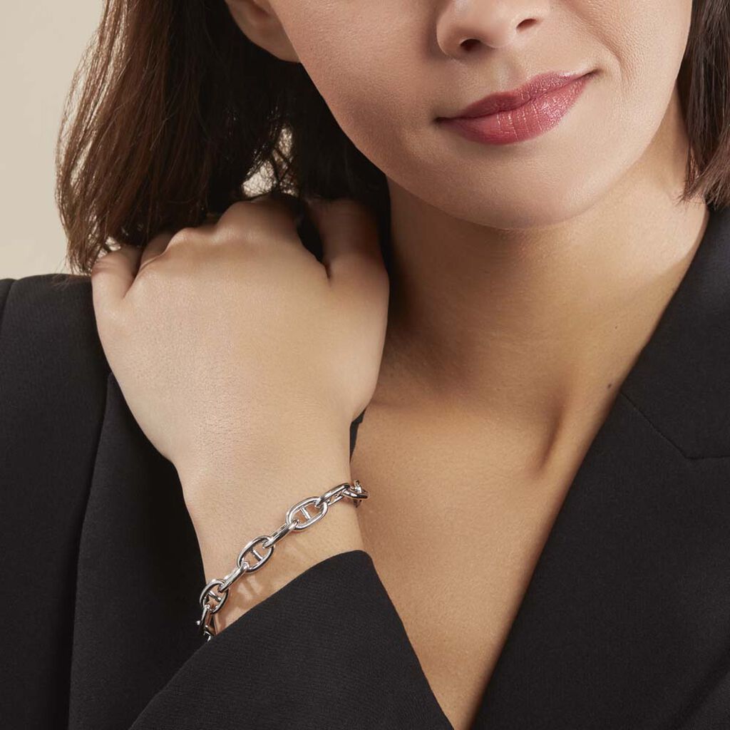 Bracelet Nazima Maille Marine Argent Blanc - Bracelets Femme | Histoire d’Or