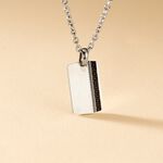 Collier Lovaina Acier Blanc - Colliers Homme | Histoire d&rsquo;Or