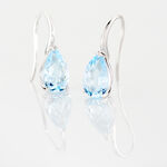 Boucles D'oreilles Puces Anesa Or Blanc Topaze - Clous d'oreilles Femme | Histoire d&rsquo;Or