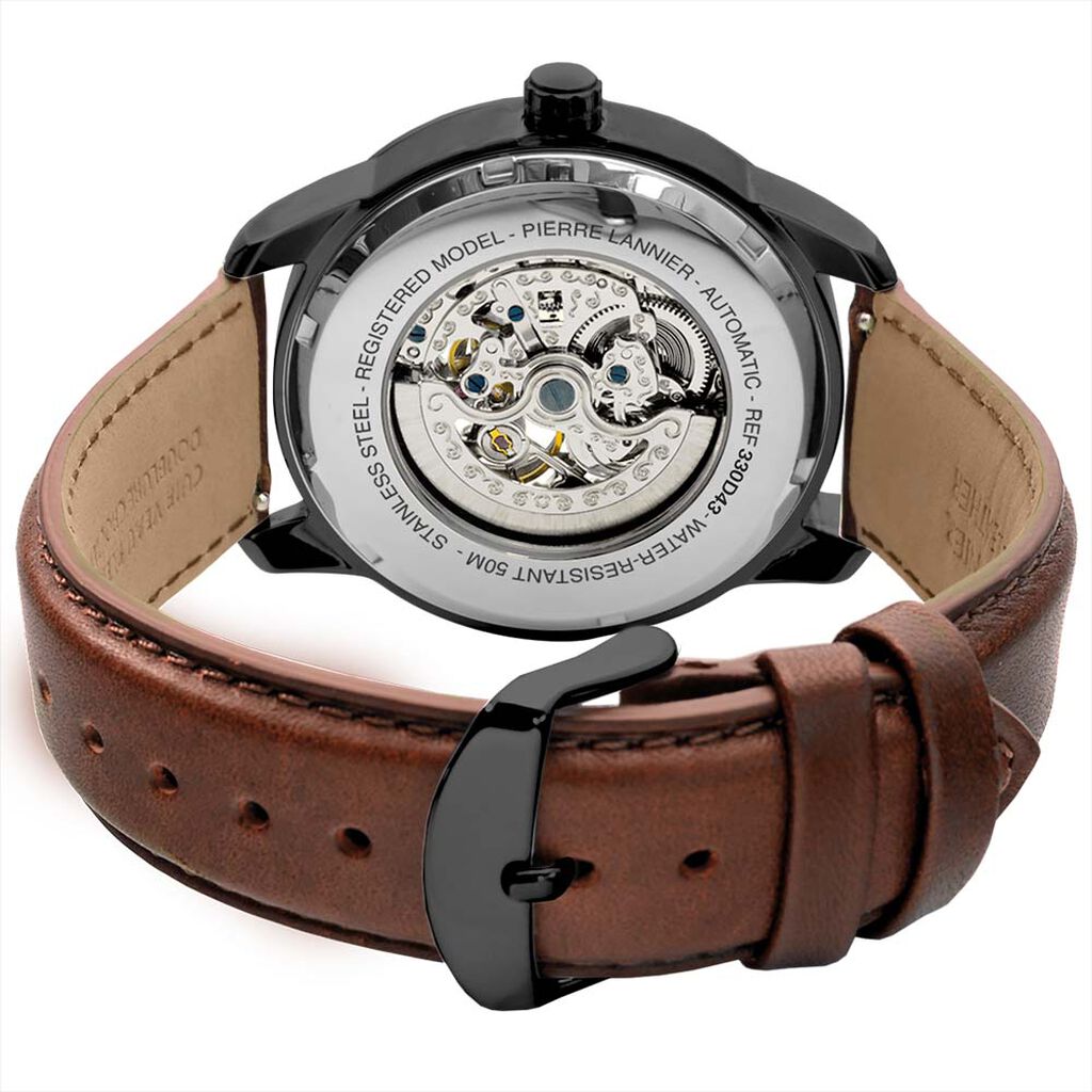Montre Pierre Lannier Automatique 44 Noir - Montres Homme | Histoire d’Or