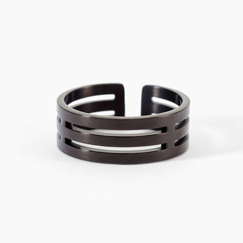 Bague Line Acier Noir - Bagues fantaisie Homme | Histoire d&rsquo;Or