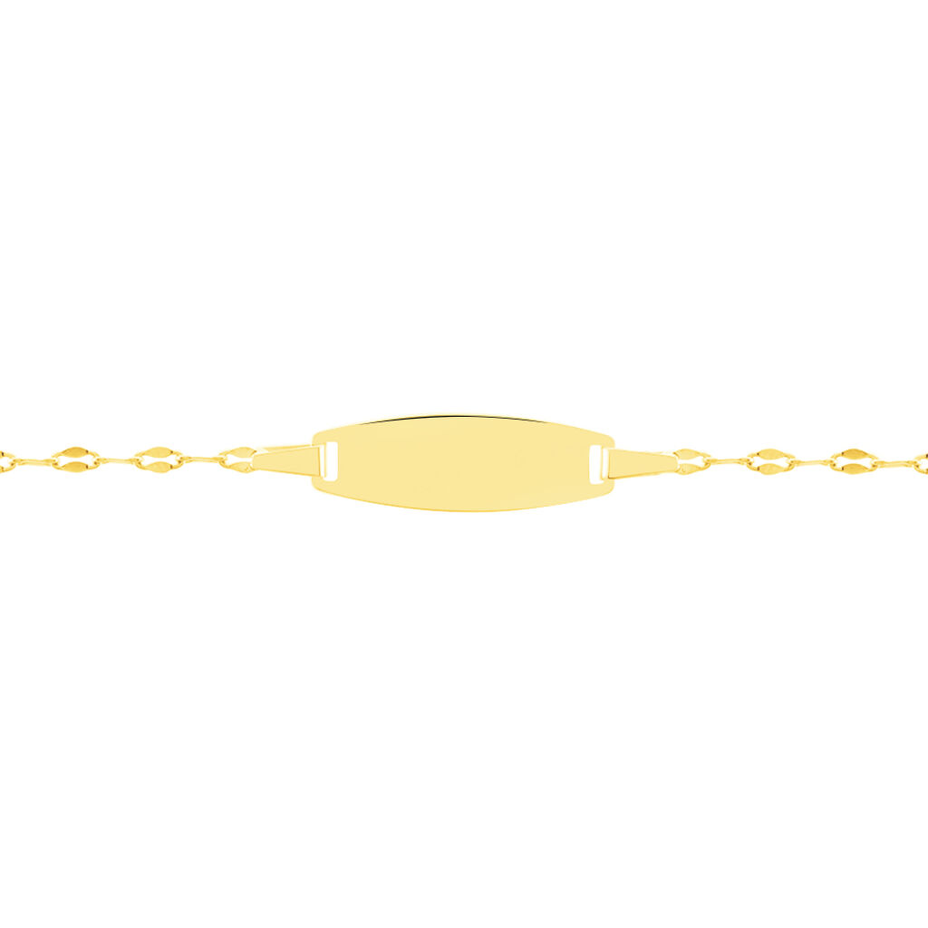 Bracelet Identité Eowyn Maille Fantaisie Or Jaune - Bracelets Communion Enfant | Histoire d’Or