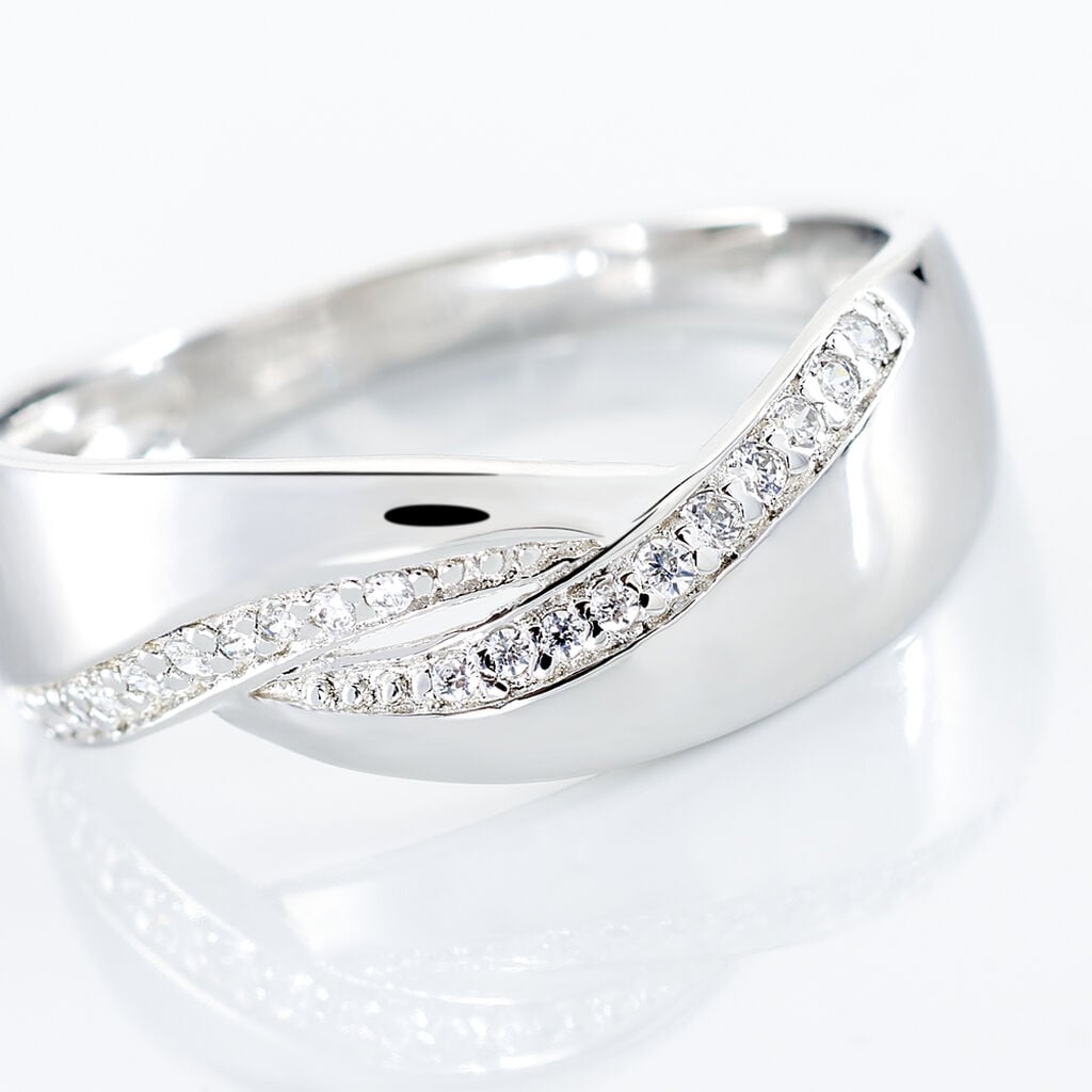 Bague Palomia Argent Blanc Oxyde De Zirconium - Bagues avec pierre Femme | Histoire d&rsquo;Or