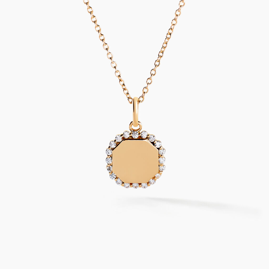 Pendentif Tissem Plaqu&eacute; Or Dor&eacute; Oxyde De Zirconium - Pendentifs Femme | Histoire d&rsquo;Or