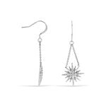 Boucles D'oreilles Pendantes Berta Argent Blanc Oxyde De Zirconium - Boucles d'oreilles empierr&eacute;es Femme | Histoire d&rsquo;Or