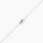 Bracelet Jardin Secret Or Jaune Am&eacute;thyste Oxyde De Zirconium - Bracelets Femme | Histoire d&rsquo;Or