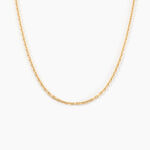 Cha&icirc;ne Faneliaae Maille For&ccedil;at Diamant&eacute;e Or Jaune - Chaines Unisex | Histoire d&rsquo;Or