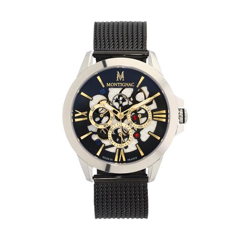 Montre Montignac Round Noir - Montres Homme | Histoire d’Or