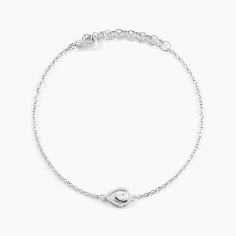 Bracelet Argent Temusio Oxydes De Zirconium - Bracelets Femme | Histoire d&rsquo;Or