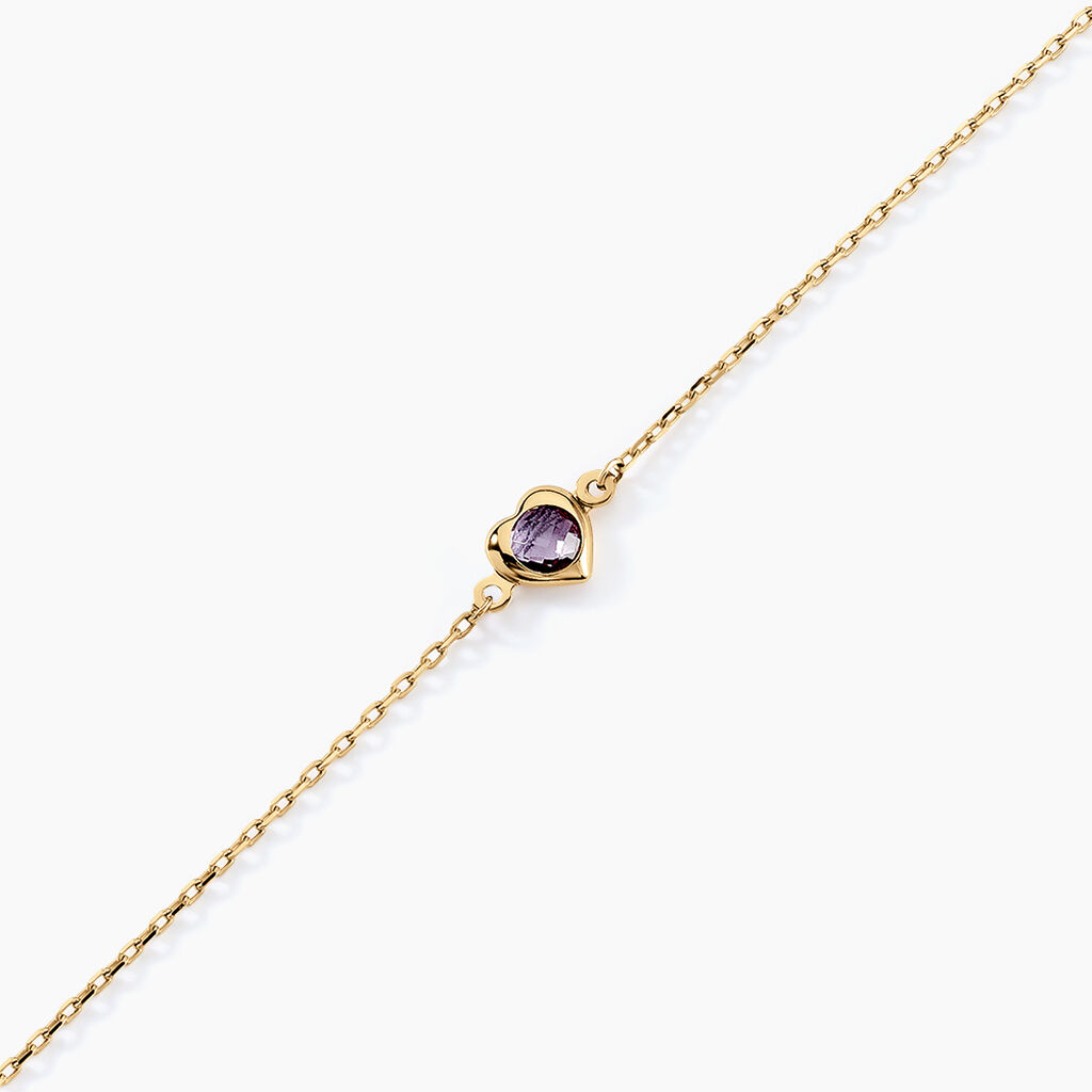 Bracelet Icarus Or Jaune Am&eacute;thyste - Bracelets Femme | Histoire d&rsquo;Or