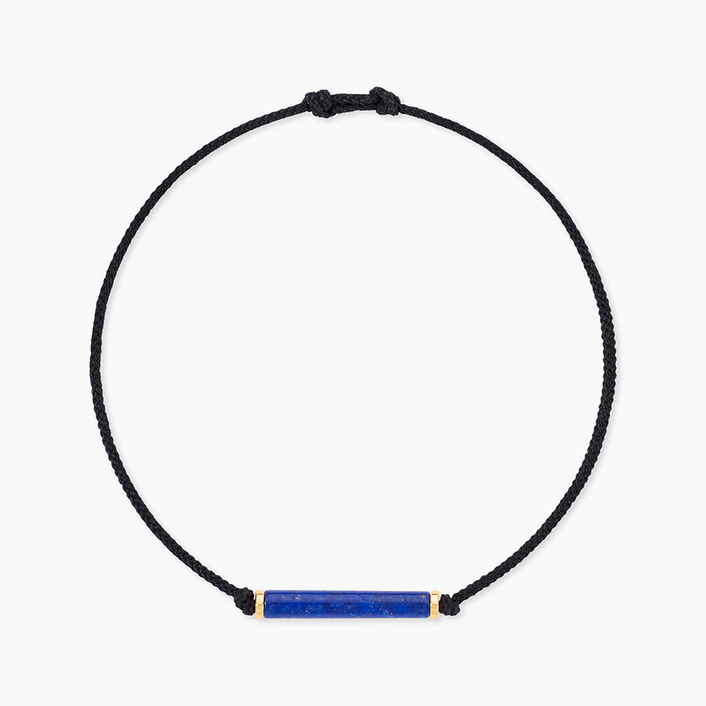 Bracelet Irving Or Jaune Lapis Lazuli - Bracelets cordon Unisex | Histoire d&rsquo;Or