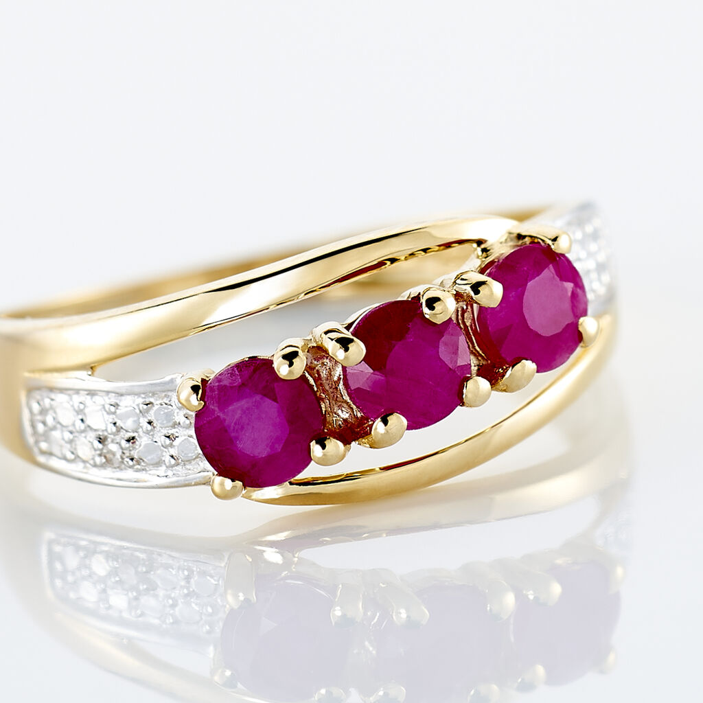 Bague Aurora Or Jaune Rubis - Bagues avec pierre Femme | Histoire d’Or