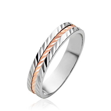 Alliance Diane Ruban Plat Or Bicolore