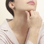 Boucles D'oreilles Puces Nolwen Argent  C&eacute;ramique Oxyde De Zirconium - Boucles d'oreilles fantaisie Femme | Histoire d&rsquo;Or