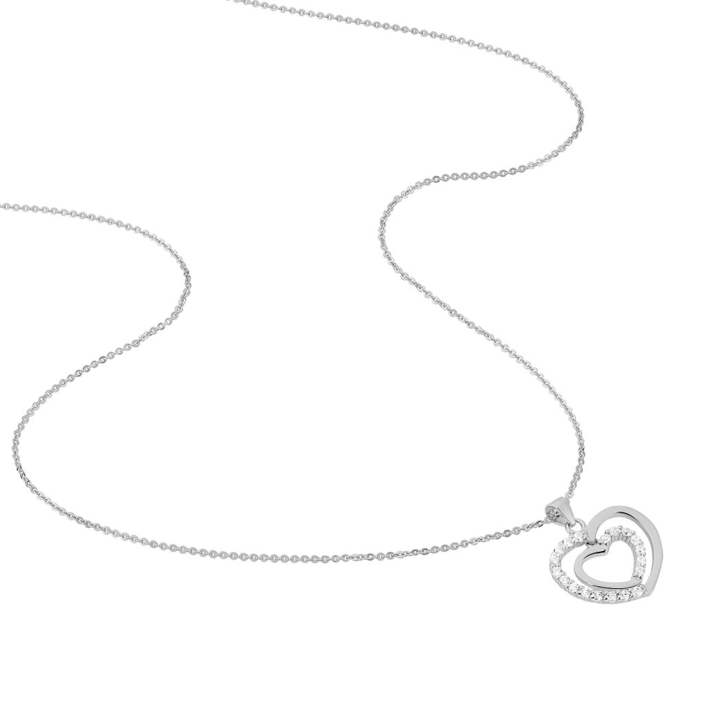 Collier Annabelle Argent Blanc Oxyde De Zirconium - Colliers fantaisie Femme | Histoire d&rsquo;Or
