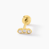 Piercing Pirias Acier Jaune Oxyde De Zirconium