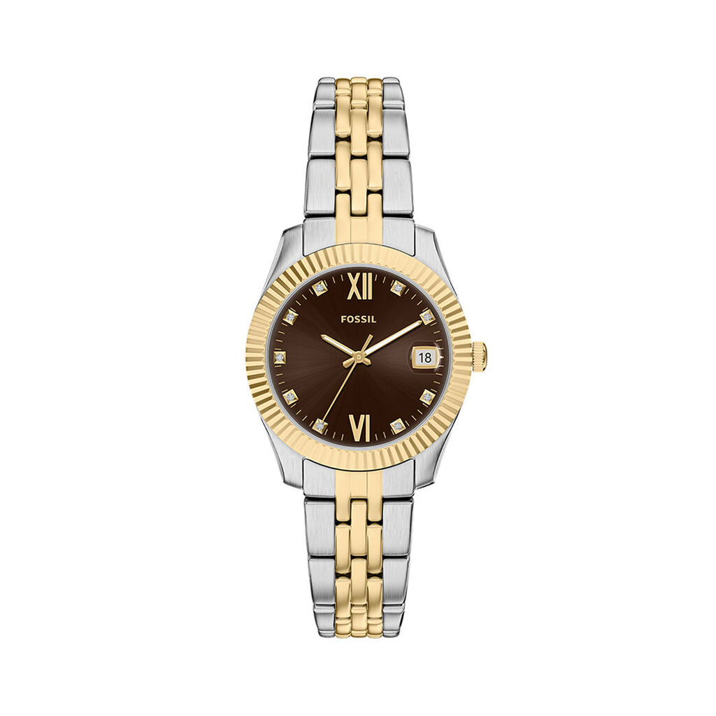 Montre Fossil Scarlette Mini Marron - Montres Femme | Histoire d&rsquo;Or