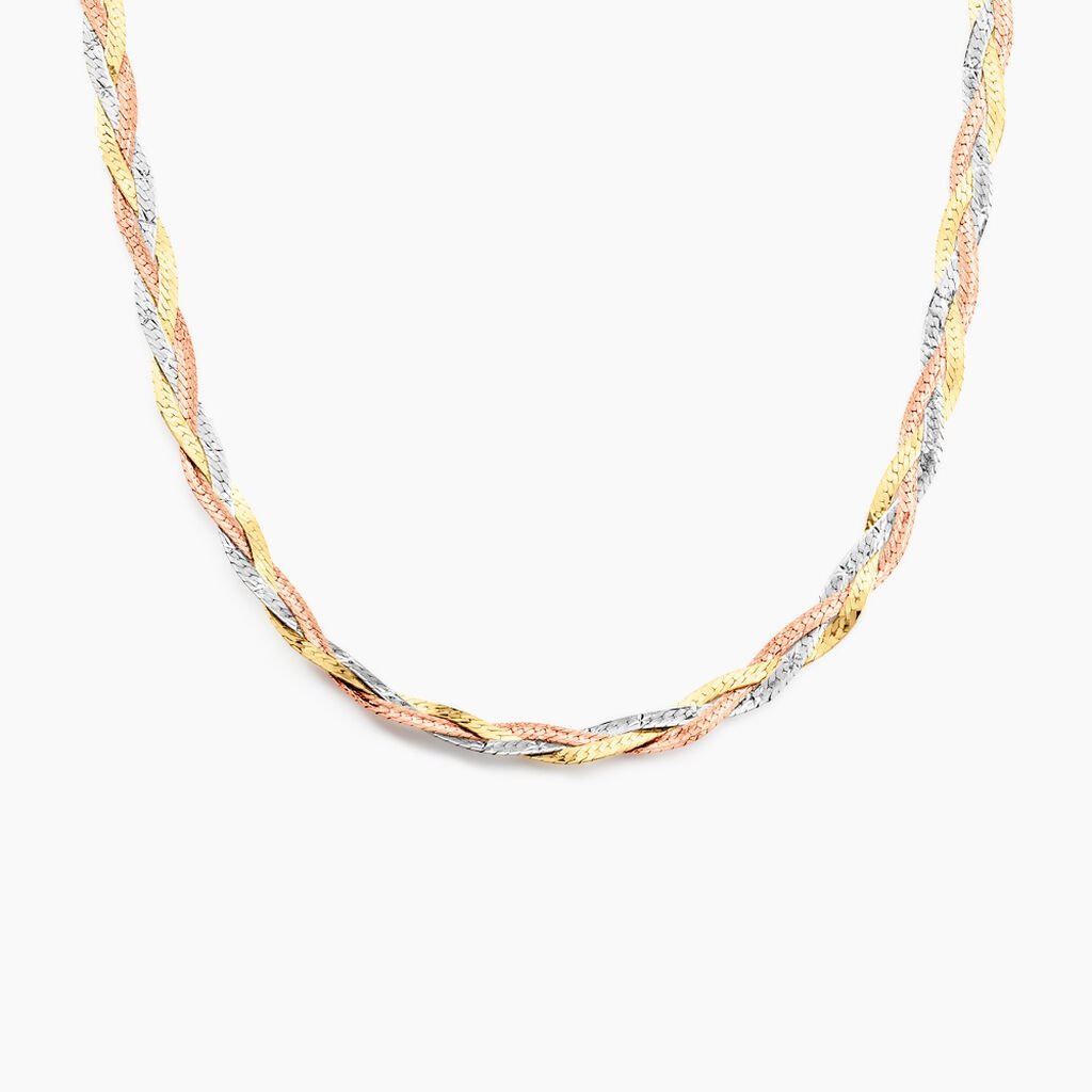 Collier Jasmin Tresse Or Tricolore - Chaines Femme | Histoire d’Or